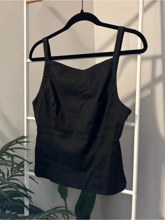 🌴Maeve Black Linen-blend Tank🌴 - Picture 2 of 10
